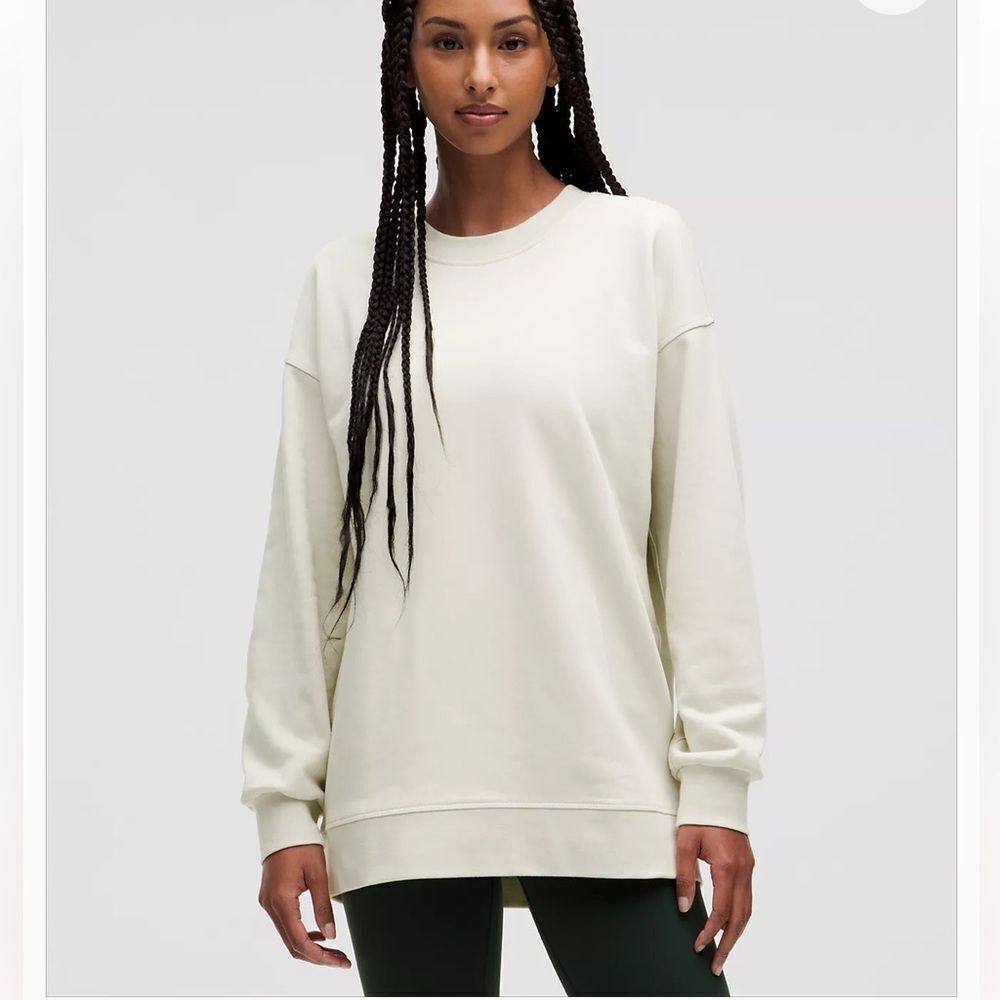 Lululemon Perfectly Oversized Crewneck Sweatshirt Bone Women’s 6
